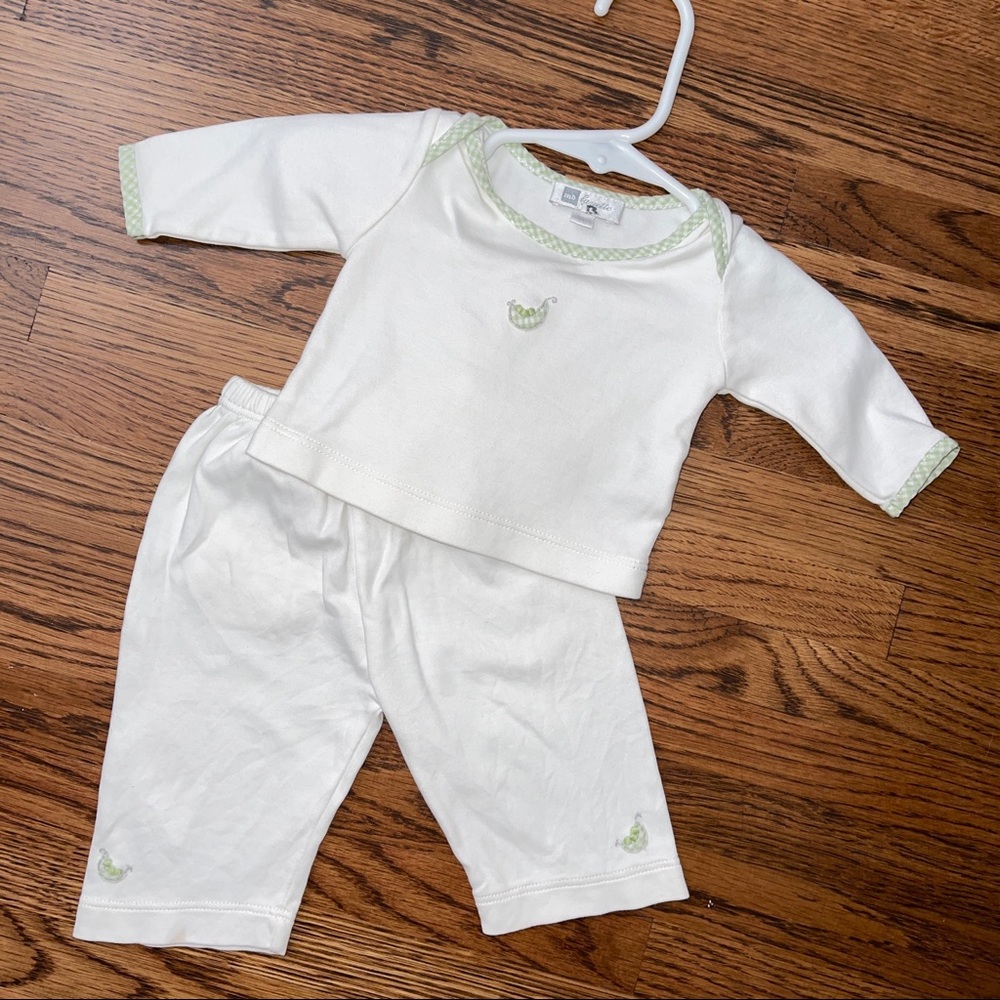 Magnolia baby Pima cotton sweet pea pant set Sz newborn